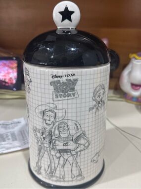 Disney Toy Story Black and White Ceramic Canister with Lid